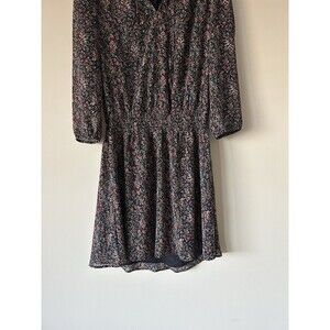 J. Crew Mercantile Floral Long Sleeve Mini Dress V-Neck Size XS Preppy Boho Fall